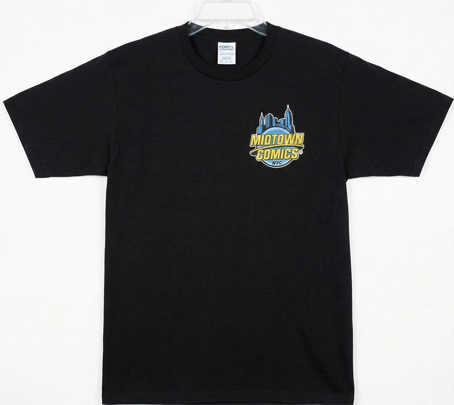 Midtown Comics Logo Mens Black T-Shirt Large