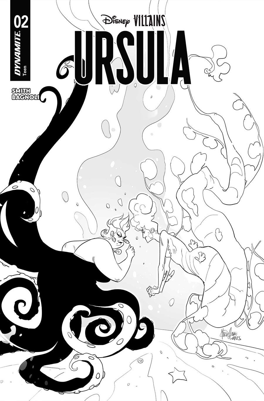 Disney Villains Ursula #2 Cover M Variant Mirka Andolfo Line Art Cover