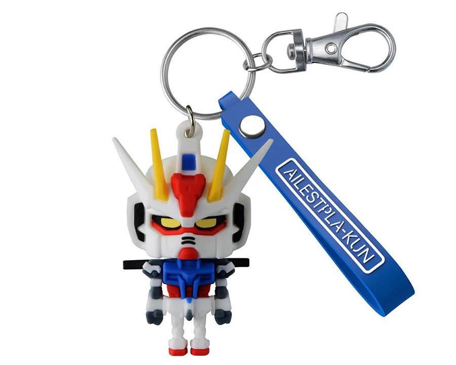Gundam 3D Rubber Mascot Keychain - Box Of 12 - Ailestpla-Kun