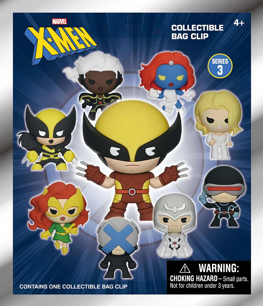 X-Men Classic 3D Foam Bag Clip Series 3 Blind Mystery Box