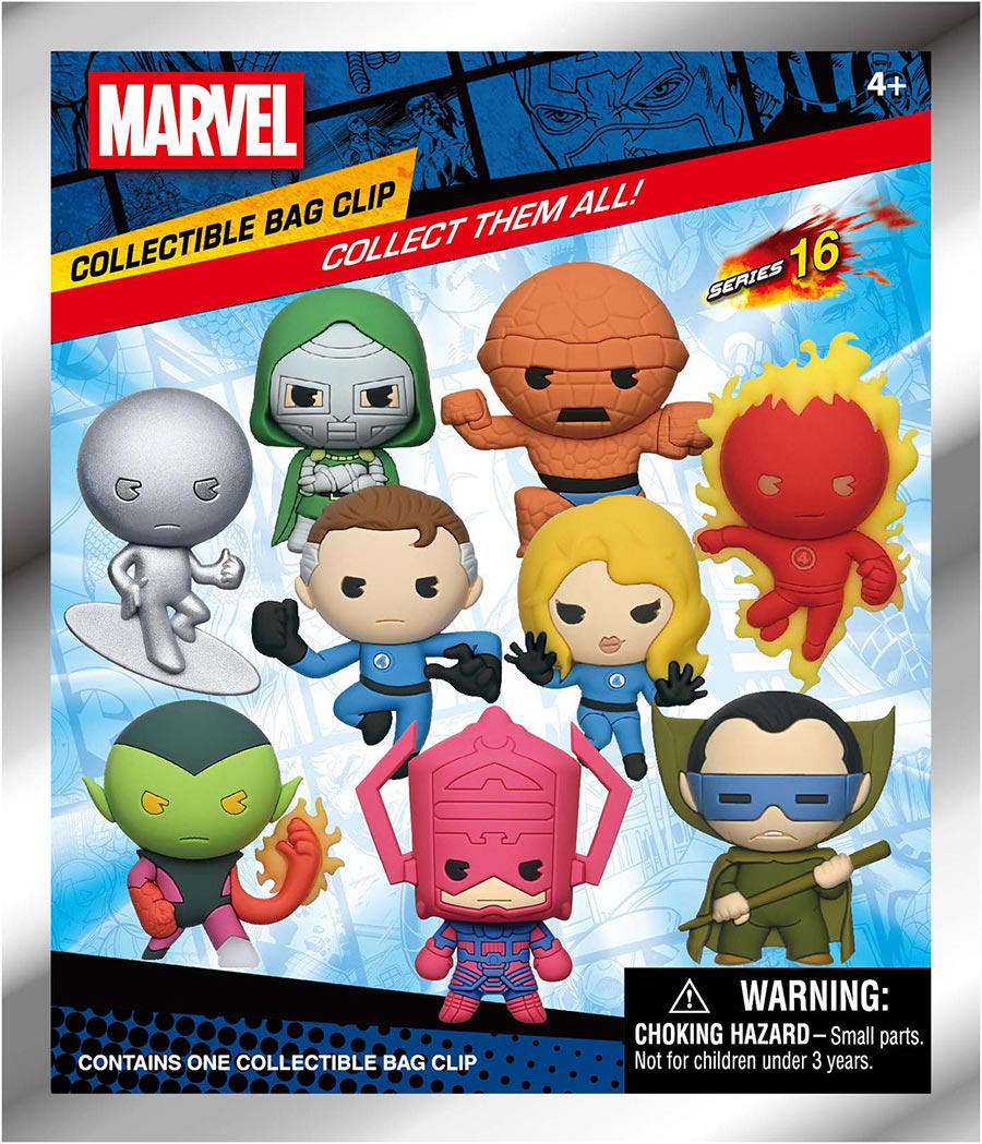 Fantastic Four Classic 3D Foam Bag Clip Series 16 Blind Mystery Box