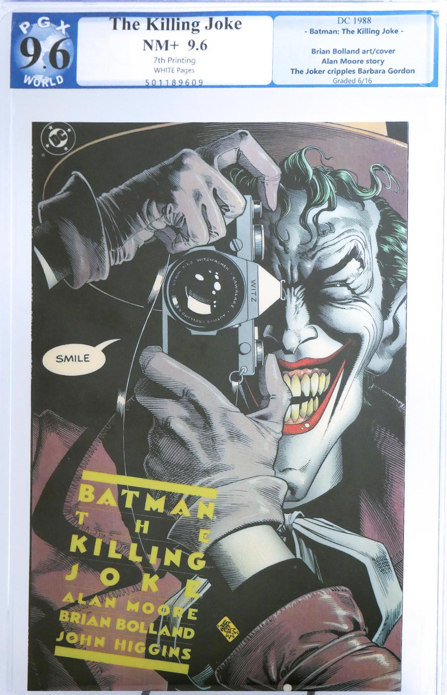 Batman The Killing Joke #1 (One Shot) Cover Q 7th Ptg PGX 9.6