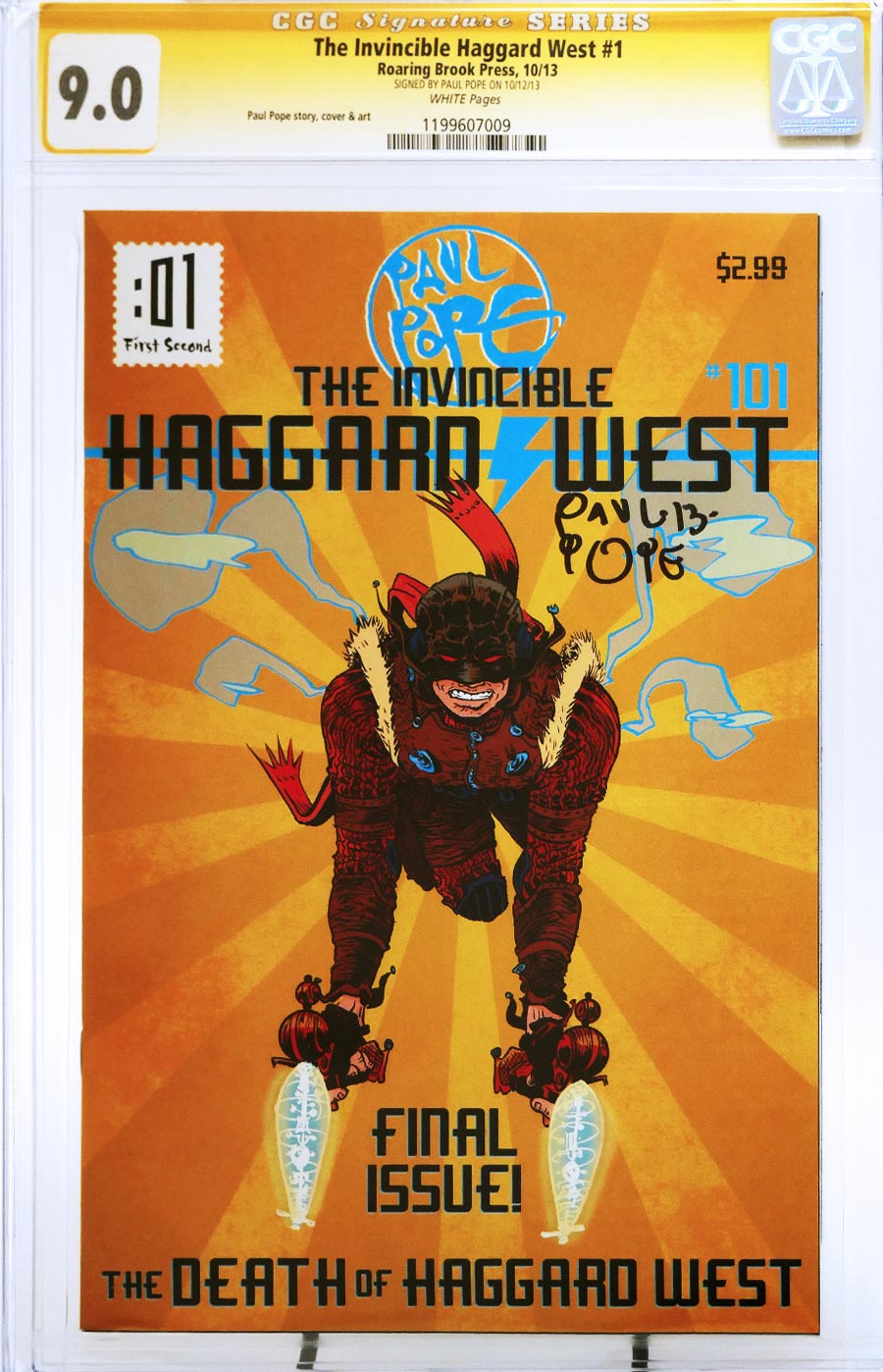 Death Of Haggard West #1 (One Shot) Cover B CGC Signature Series 9.0 Signed By Paul Pope