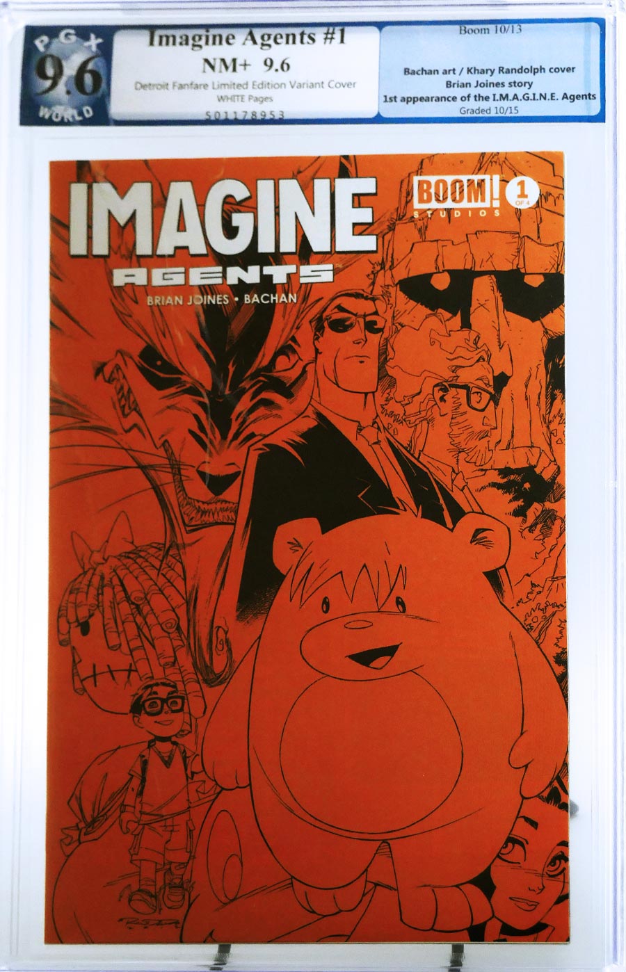 Imagine Agents #1 Cover D Variant Detroit Fanfare Edition PGX 9.6