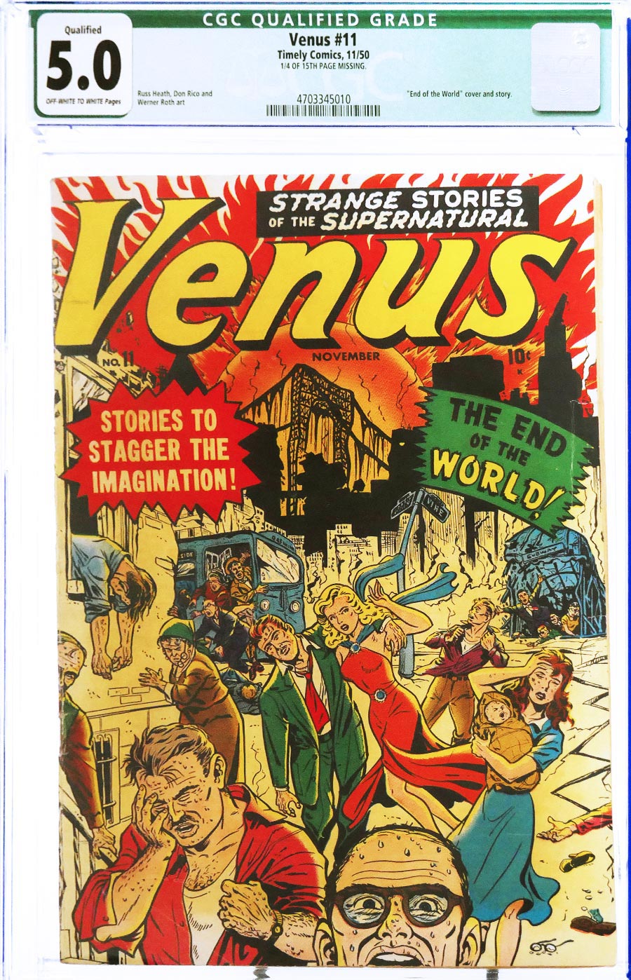 Venus #11 Cover B CGC Qualified 5.0