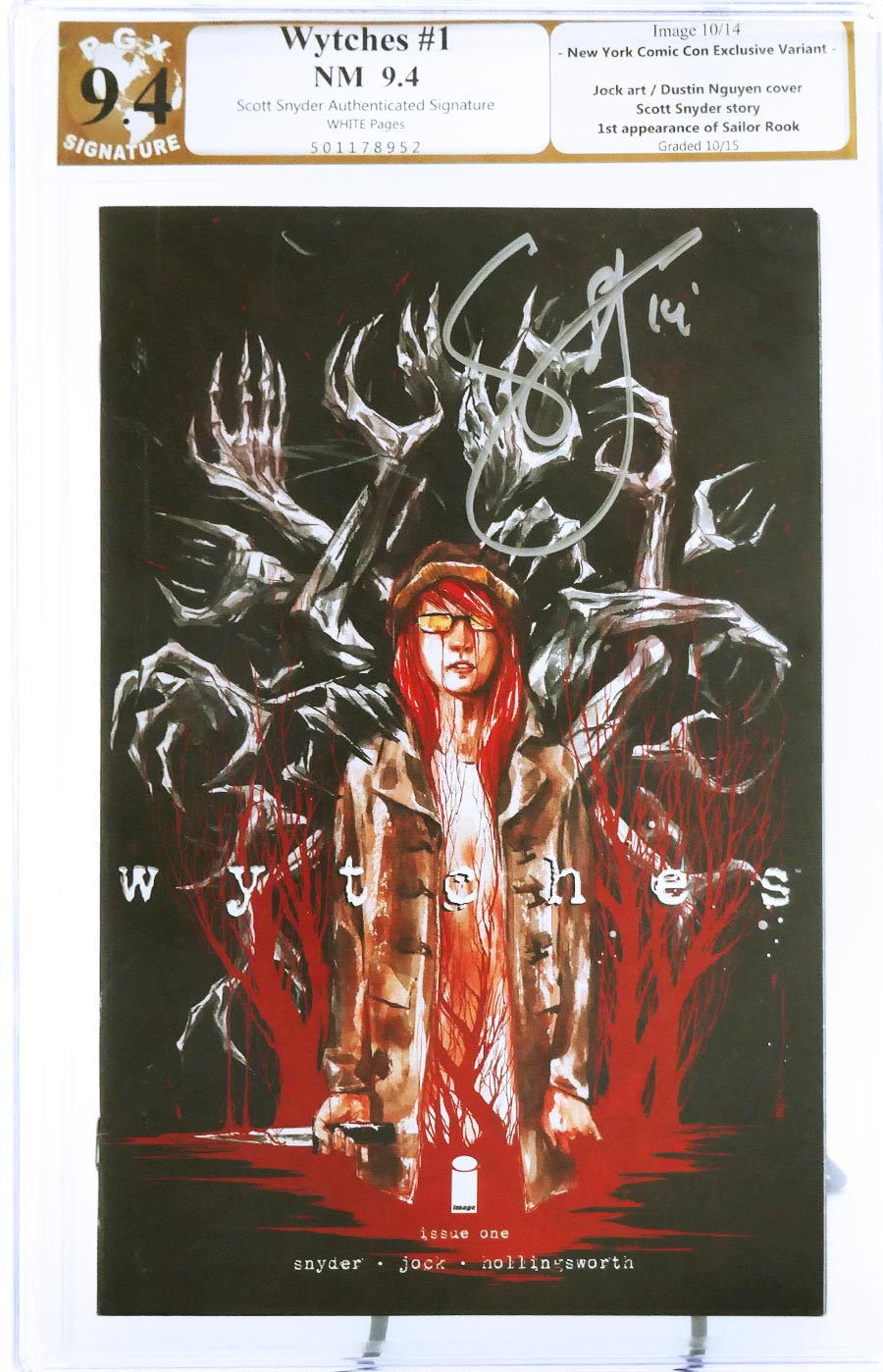 Wytches #1 Cover E Variant NYCC Edition PGX Authenticated Signature 9.4 Signed By Scott Snyder