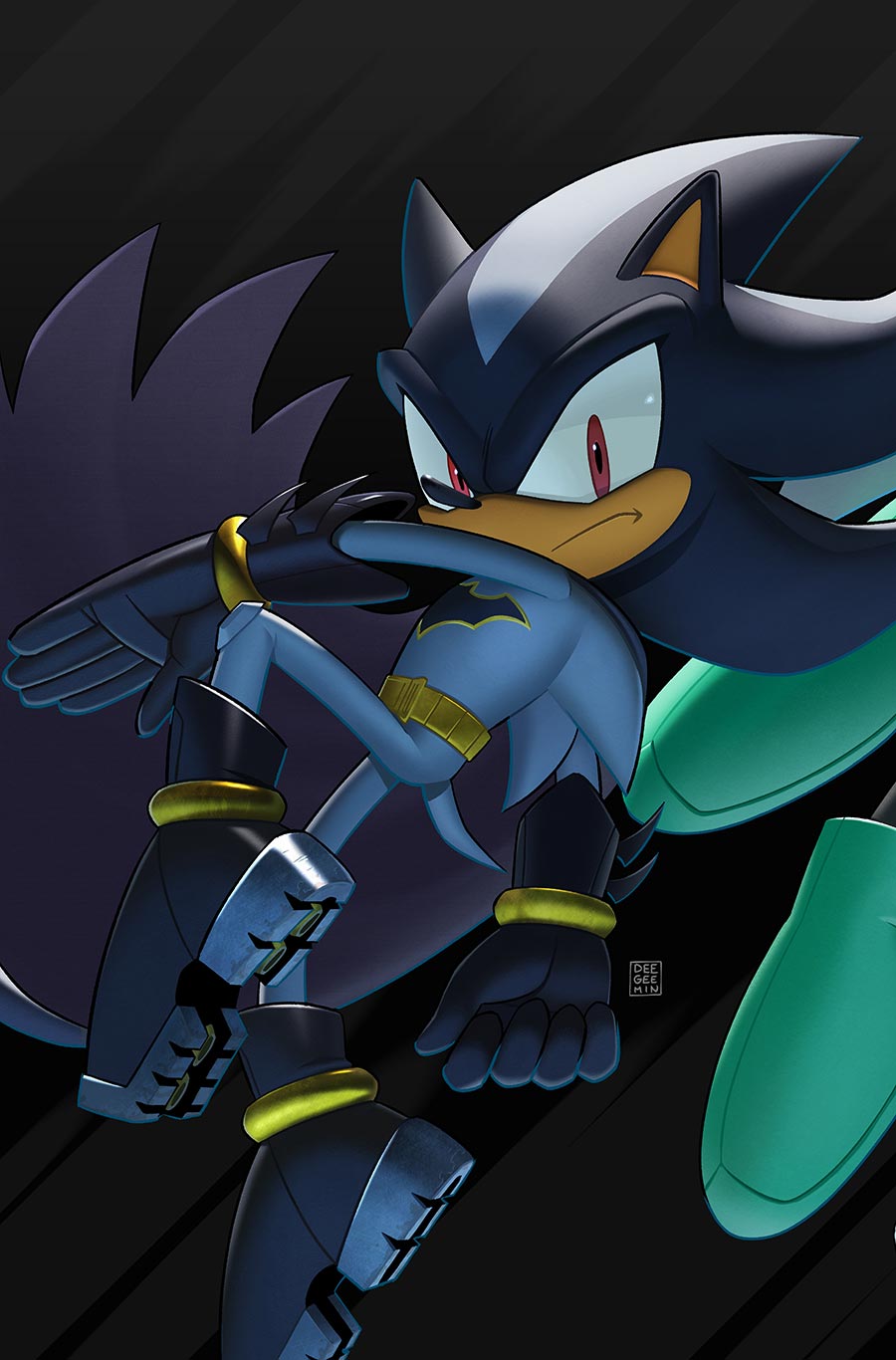 DC x Sonic The Hedgehog #1 Cover J 6th Ptg SEGA Batman Connecting Card Stock Variant Cover