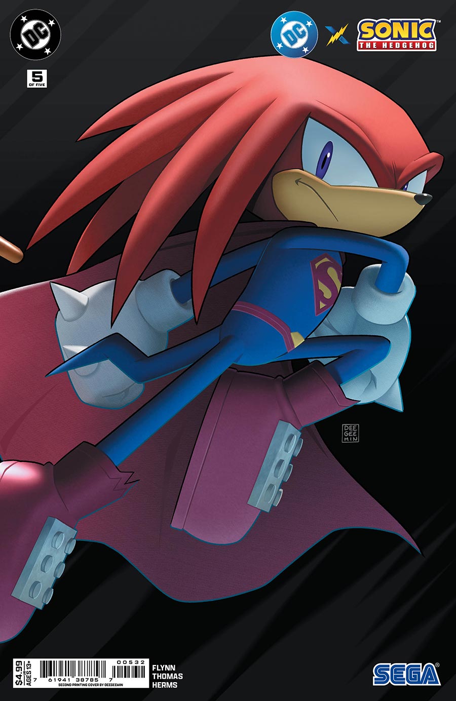 DC x Sonic The Hedgehog #5 Cover C 2nd Ptg Deegeemin Superman Connecting Card Stock Variant Cover