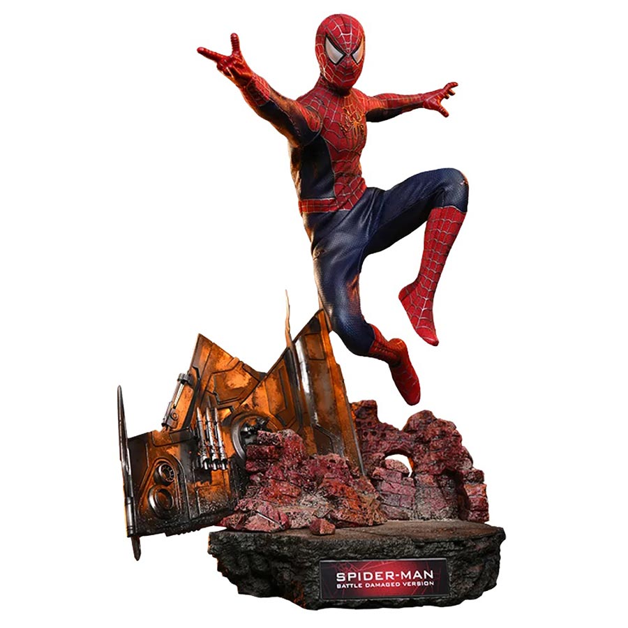 Marvel Spider-Man Spider-Man Battle Damaged Version Sixth Scale Figure