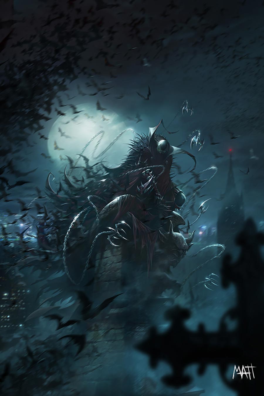 King Spawn #55 Cover C Incentive Francesco Mattina Foil Virgin Variant Cover
