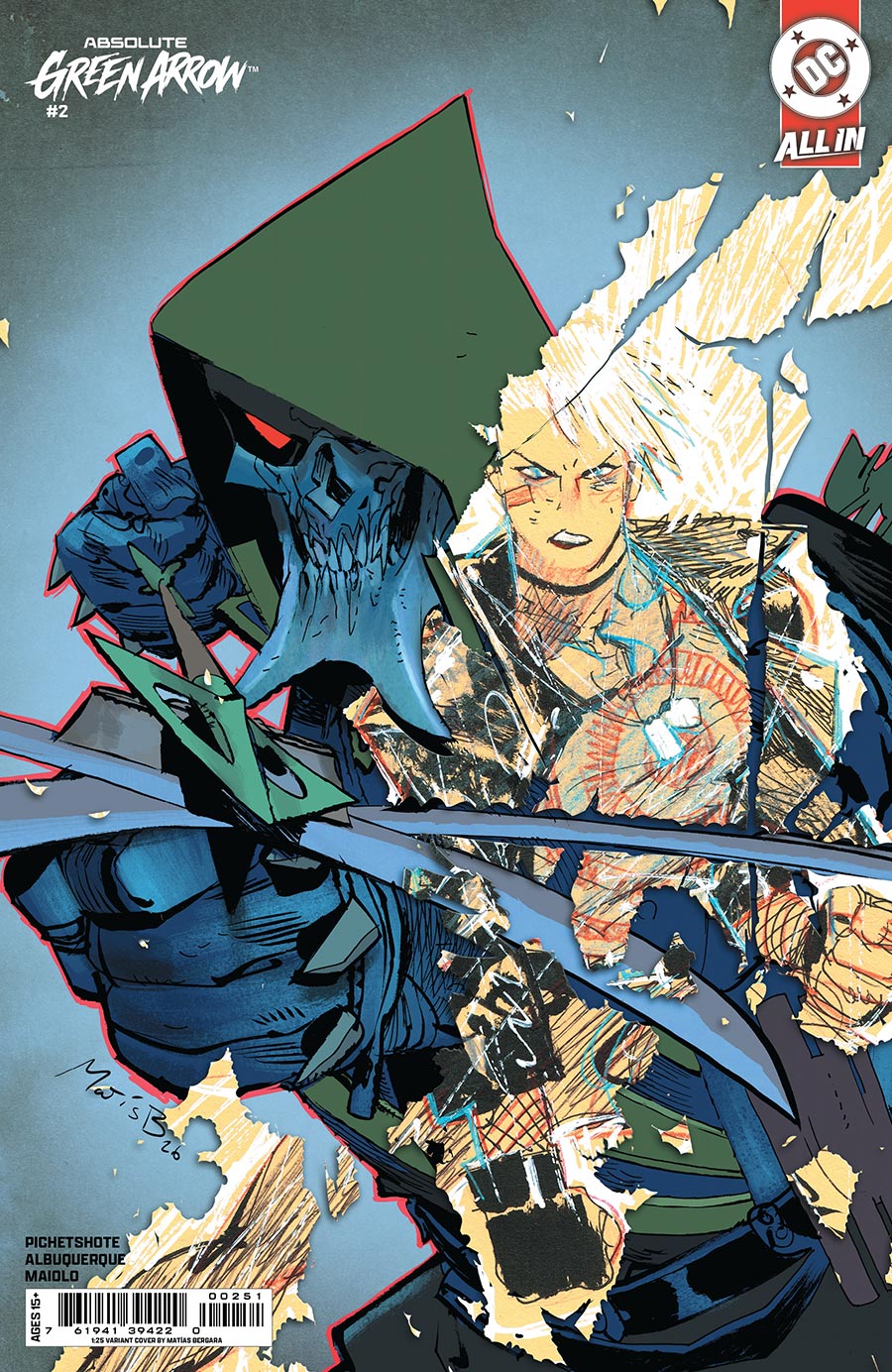 Absolute Green Arrow #2 Cover E Incentive Matias Bergara Card Stock Variant Cover (DC All In)