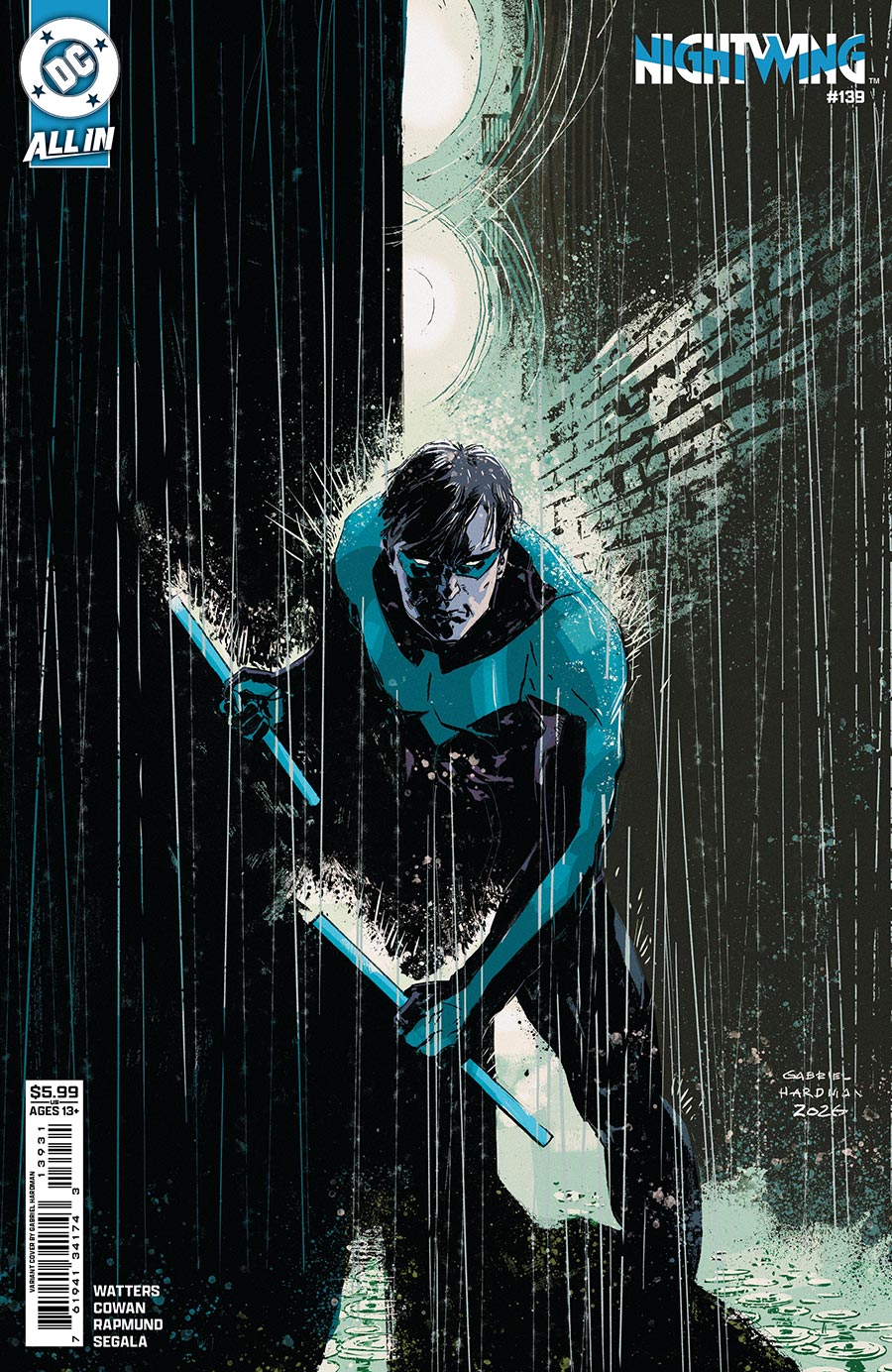 Nightwing Vol 4 #139 Cover C Variant Gabriel Hardman Card Stock Cover (DC All In)