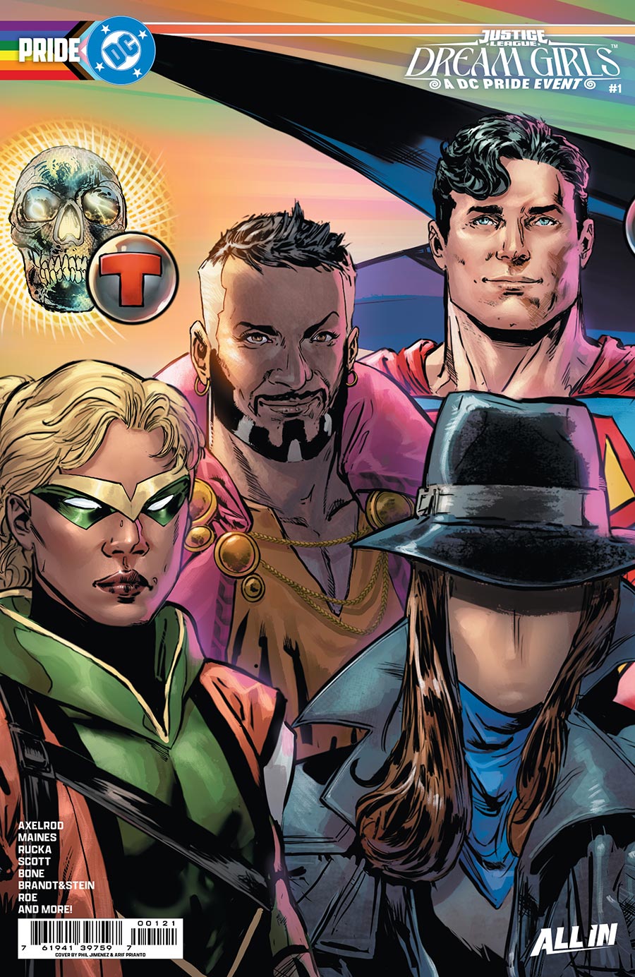 Justice League Dream Girls A DC Pride Event #1 Cover B Variant Phil Jimenez Connecting Card Stock Cover (DC All In)