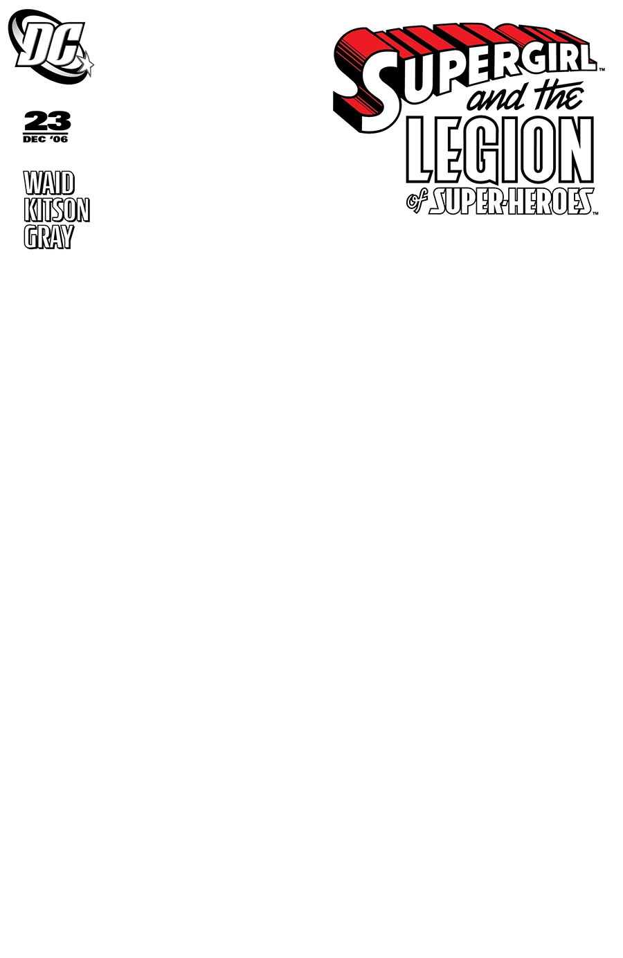 Supergirl And The Legion Of Super-Heroes #23 Facsimile Edition Cover D Variant Blank Card Stock Cover