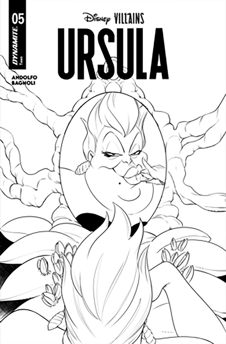 Disney Villains Ursula #5 Cover G Incentive Robert Quinn Line Art Cover