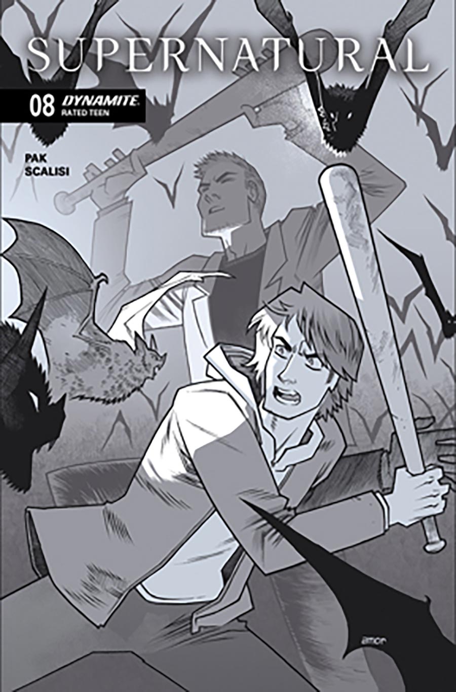 Supernatural Vol 2 #8 Cover H Incentive John Amor Line Art Cover