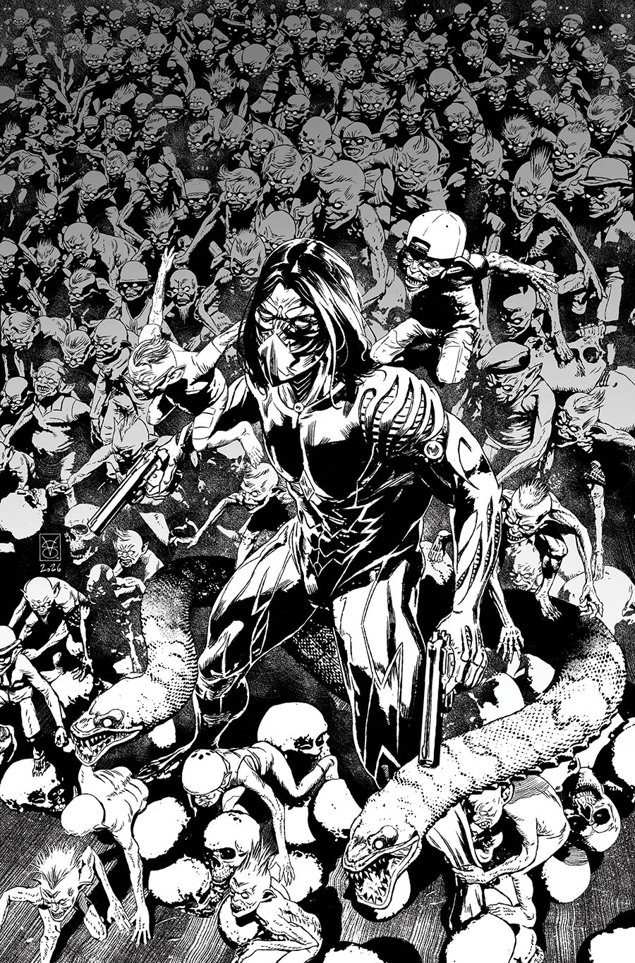 Darkness Vol 4 #6 Cover D Incentive Valerio Giangiordano Black & White Cover