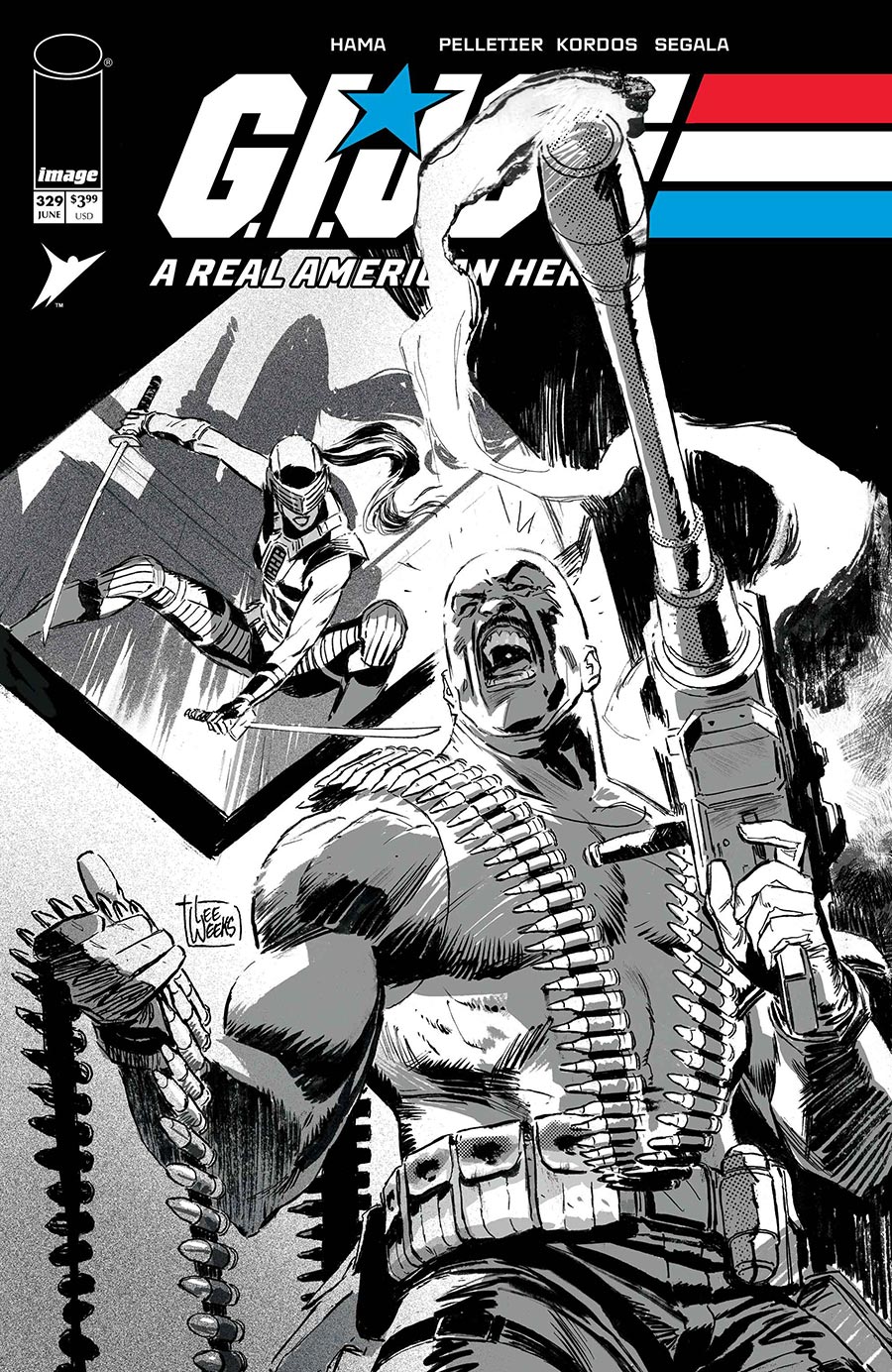 GI Joe A Real American Hero #329 Cover B Variant Lee Weeks Black & White Cover