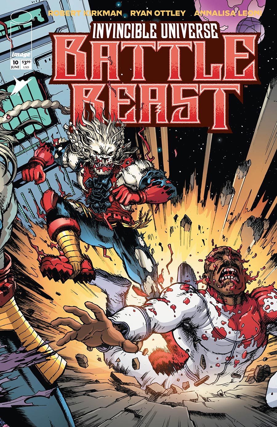 Invincible Universe Battle Beast #10 Cover C Incentive Chris Burnham & Brian Reber Connecting Variant Cover