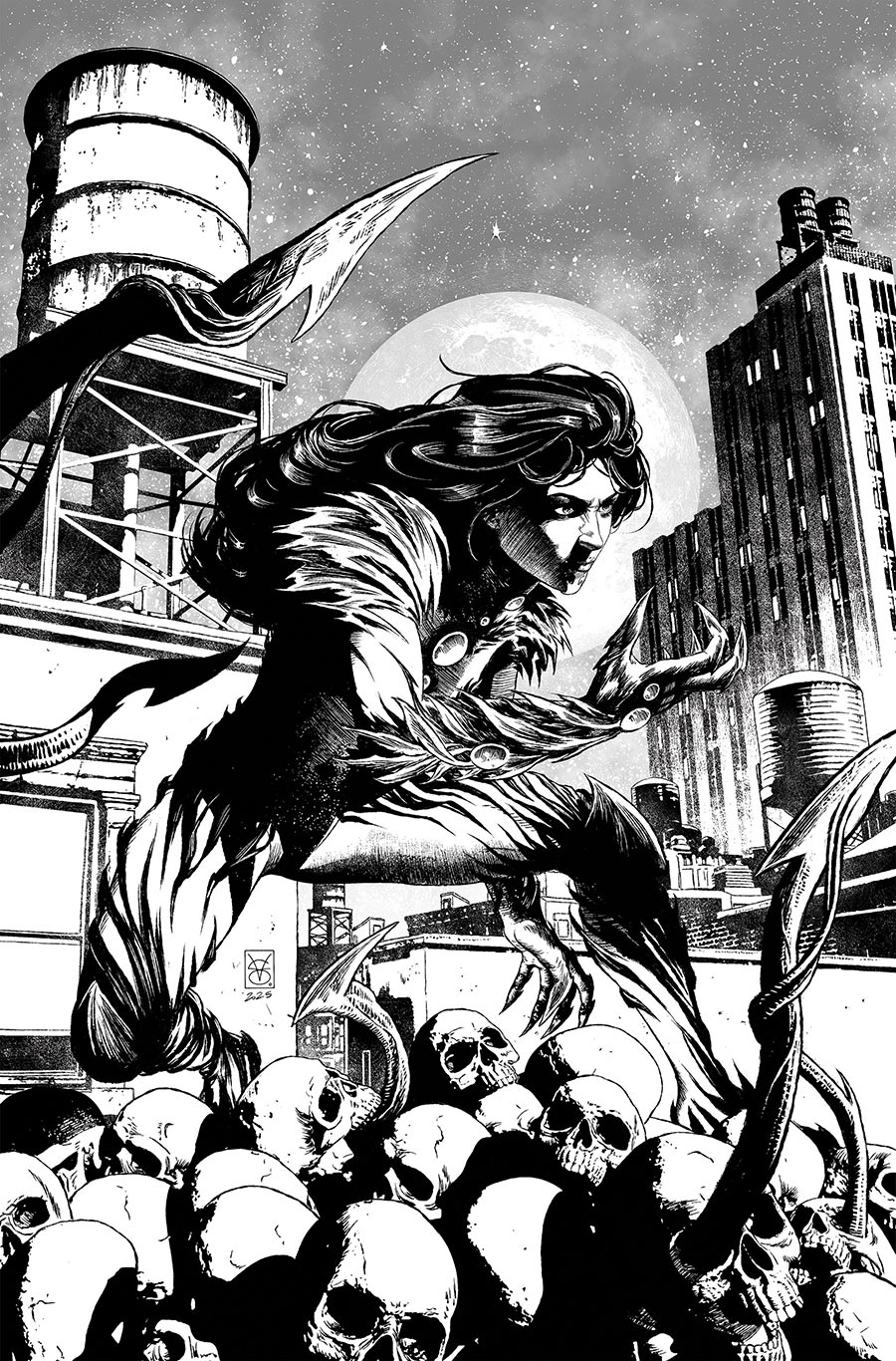 Witchblade Vol 3 #22 Cover D Incentive Valerio Giangiordano Black & White Cover