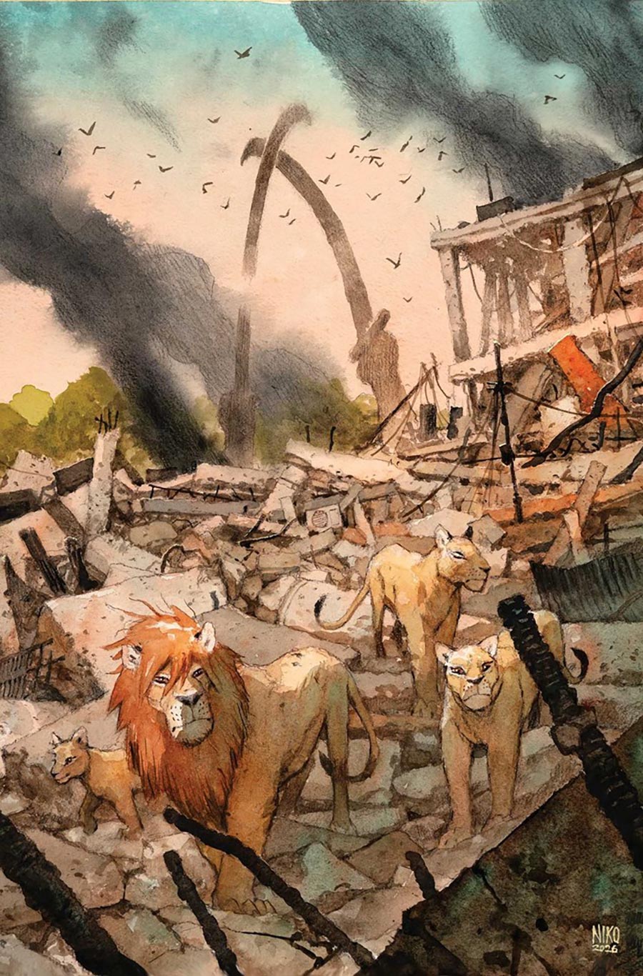 Pride Of Baghdad The 20th Anniversary Edition HC Book Market Niko Henrichon Cover