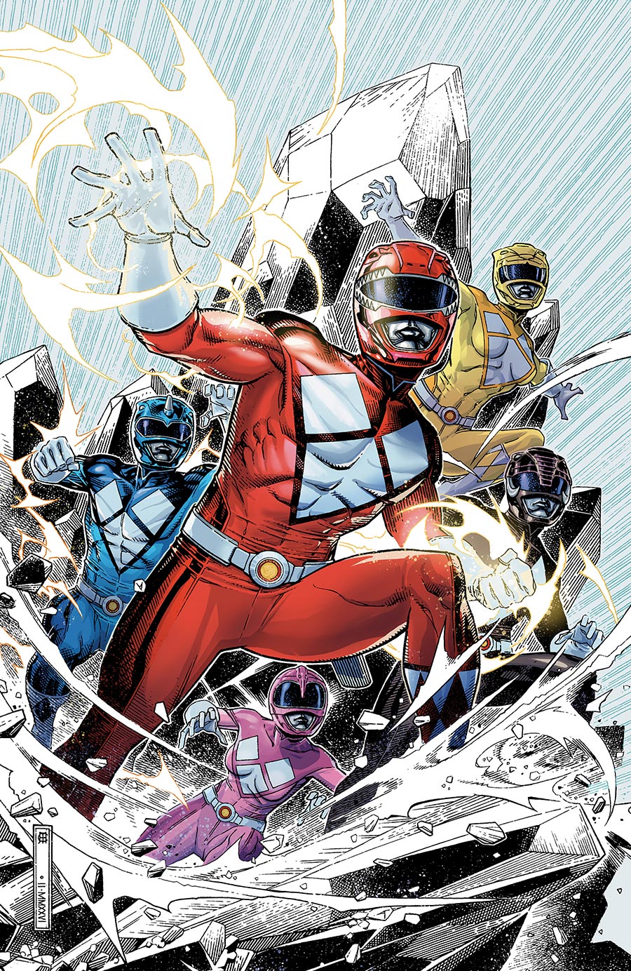 Mighty Morphin Power Rangers (BOOM Studios) Vol 2 #1 Cover E Jim Cheung Virgin Foil Cover
