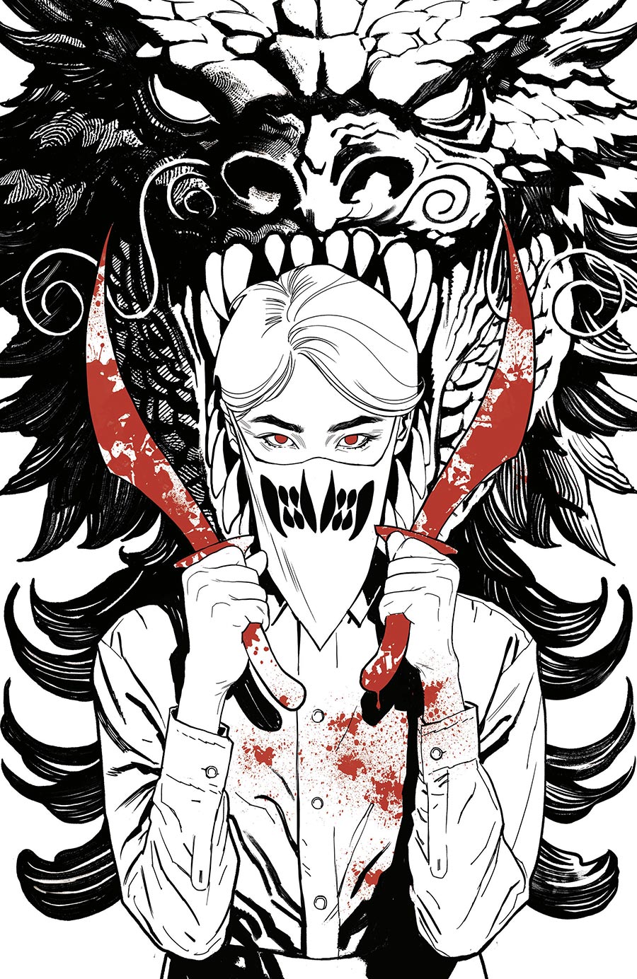 Fall Of The House Of Slaughter #2 Cover D Incentive Yanick Paquette Reveal Black White & Red Virgin Cover