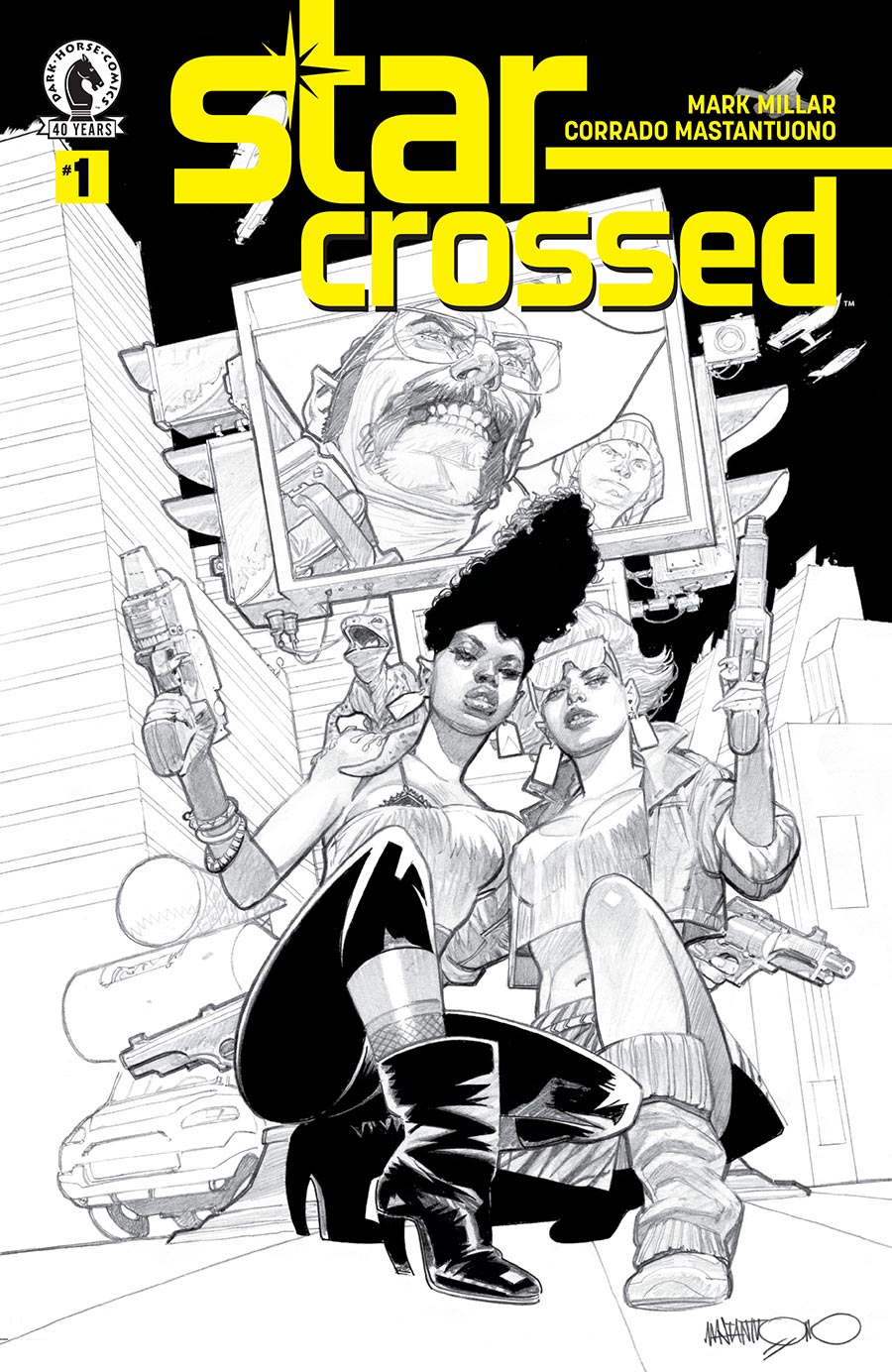 Star-Crossed #1 Cover B Variant Corrado Mastantuono Black & White Cover