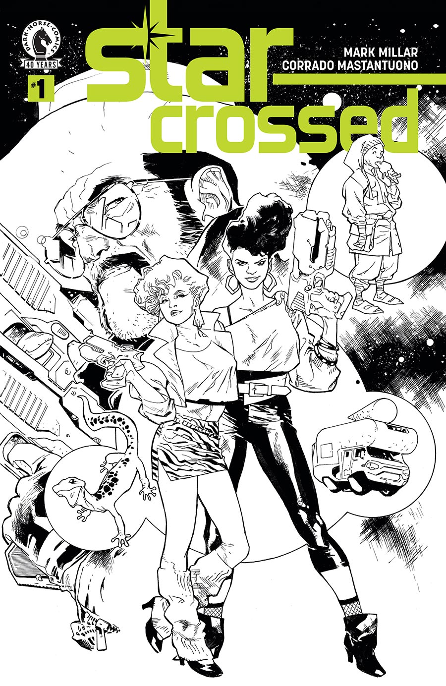 Star-Crossed #1 Cover D Variant Stuart Immonen Black & White Cover