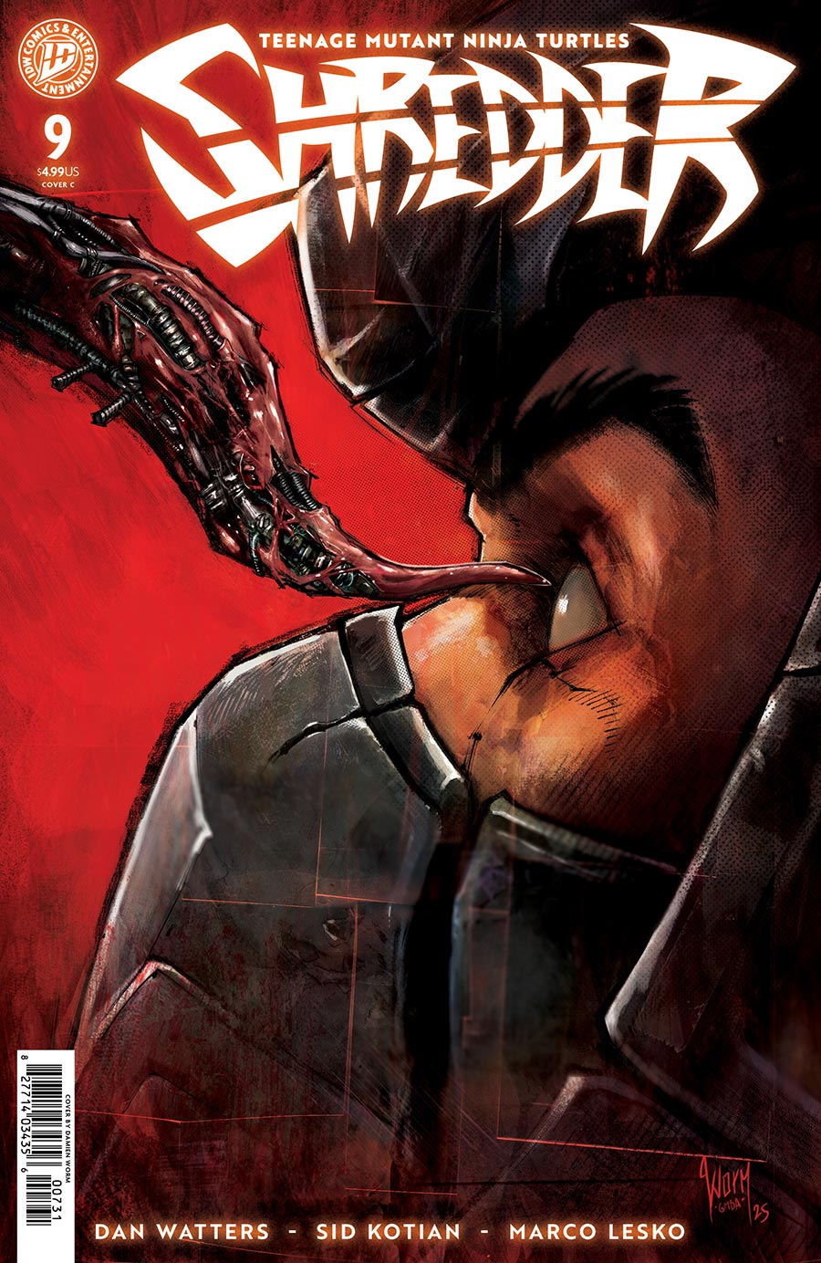 Teenage Mutant Ninja Turtles Shredder #9 Cover C Variant Damien Worm Cover
