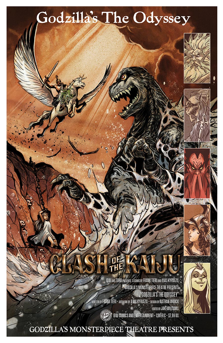 Godzillas Monsterpiece Theatre Presents Godzillas The Odyssey #1 (One Shot) Cover C Variant Pablo Tunica Movie Homage Cover