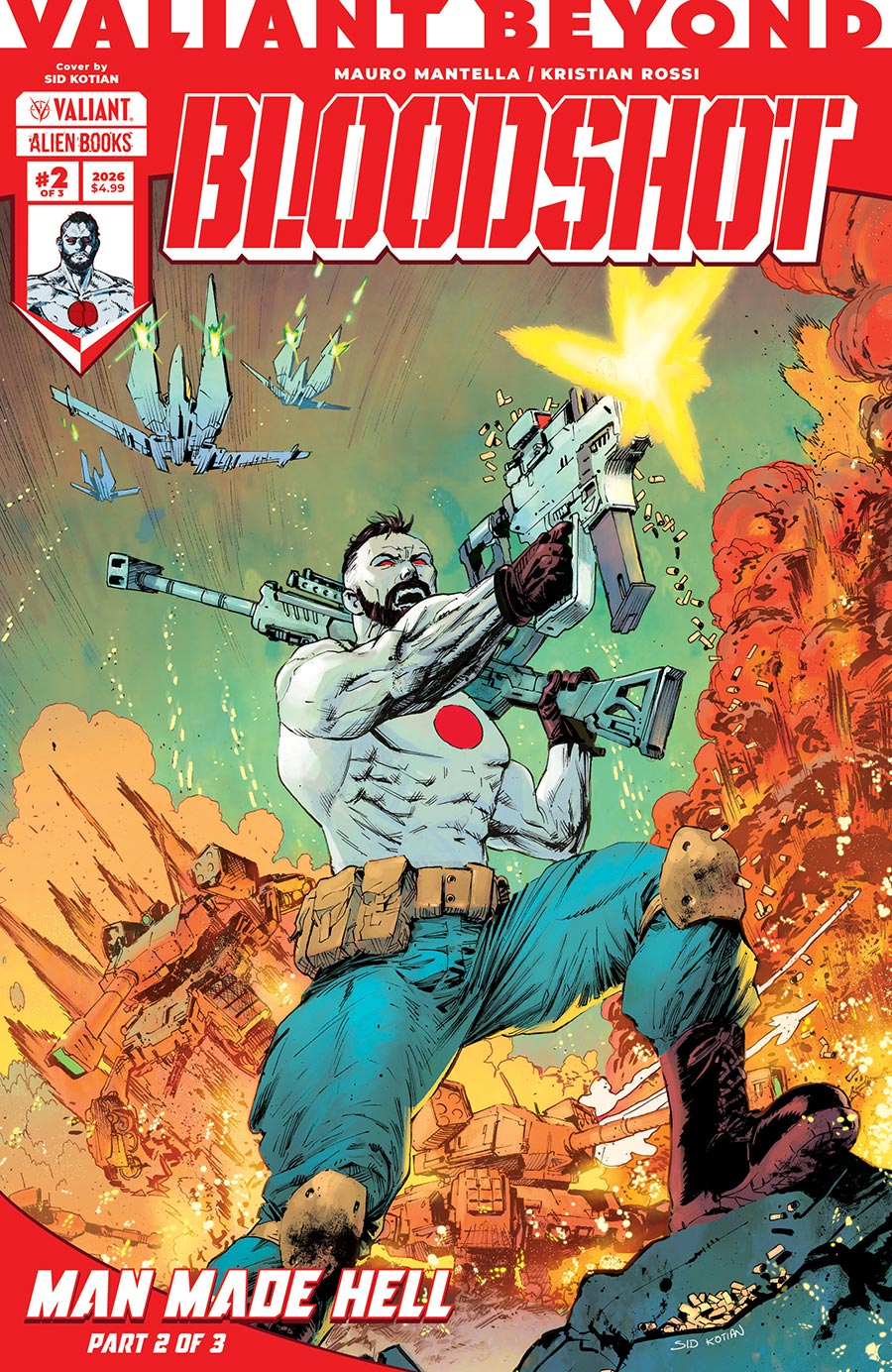 Valiant Beyond Bloodshot #5 Man Made Hell Part 2 Cover B Variant Sid Kotian Cover