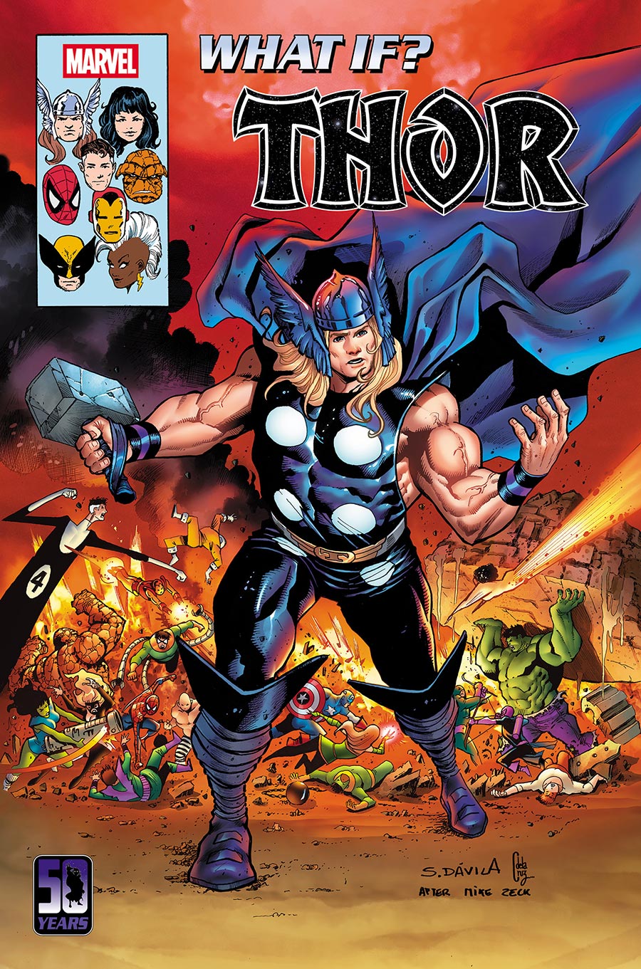 What If Thor Got Spider-Mans Symbiote Suit #1 (One Shot) Cover B Variant Sergio Davila Homage Cover