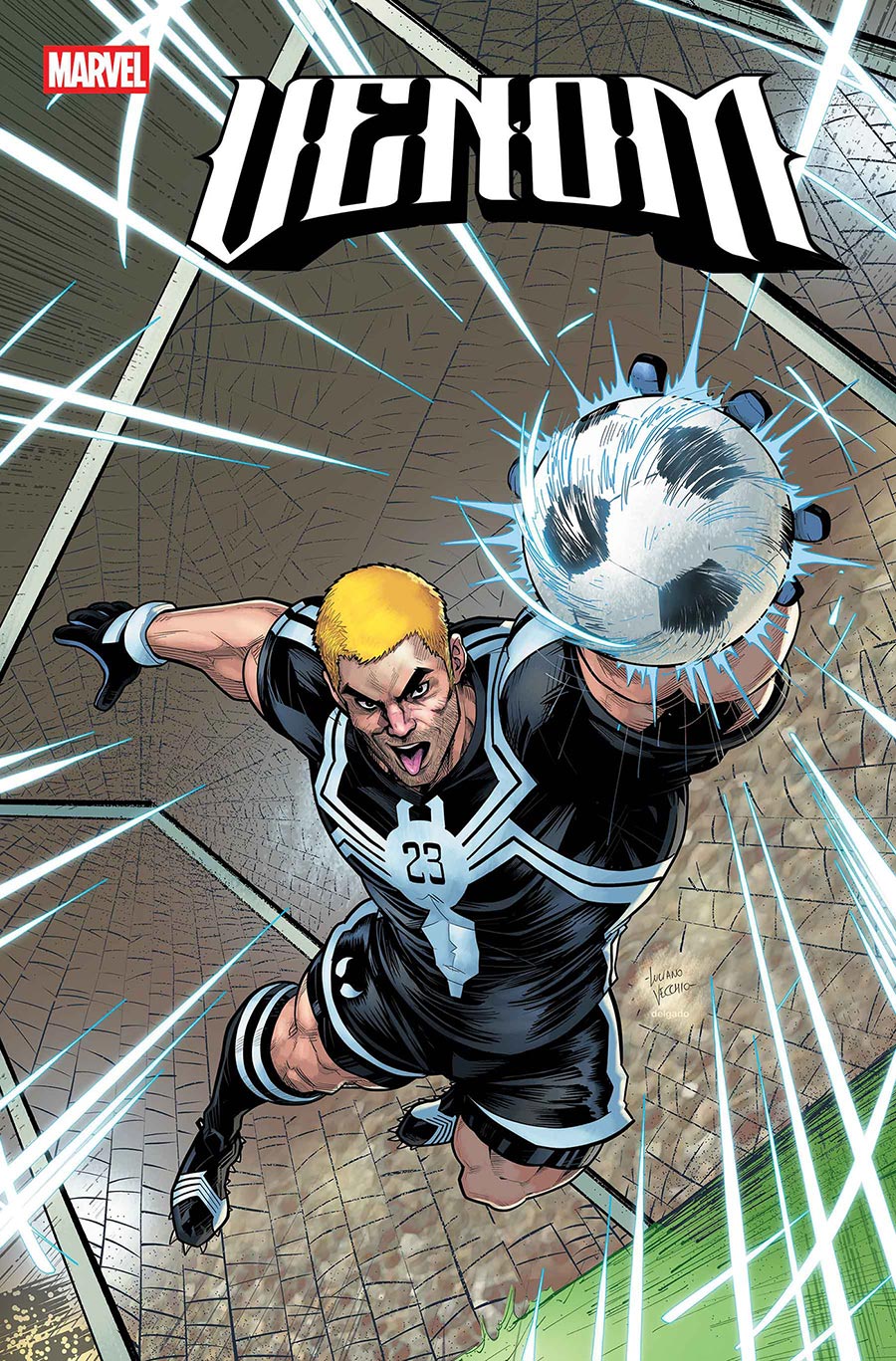 Venom Vol 5 #259 Cover B Variant Luciano Vecchio Marvel Soccer Cover