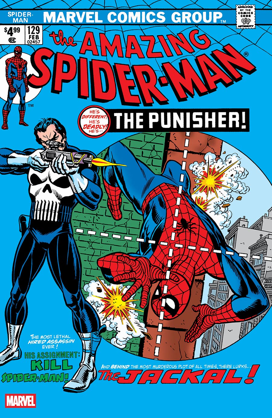 Amazing Spider-Man #129 Cover Q Facsimile Edition Variant Gil Kane Blue Foil Cover (2026 Printing)