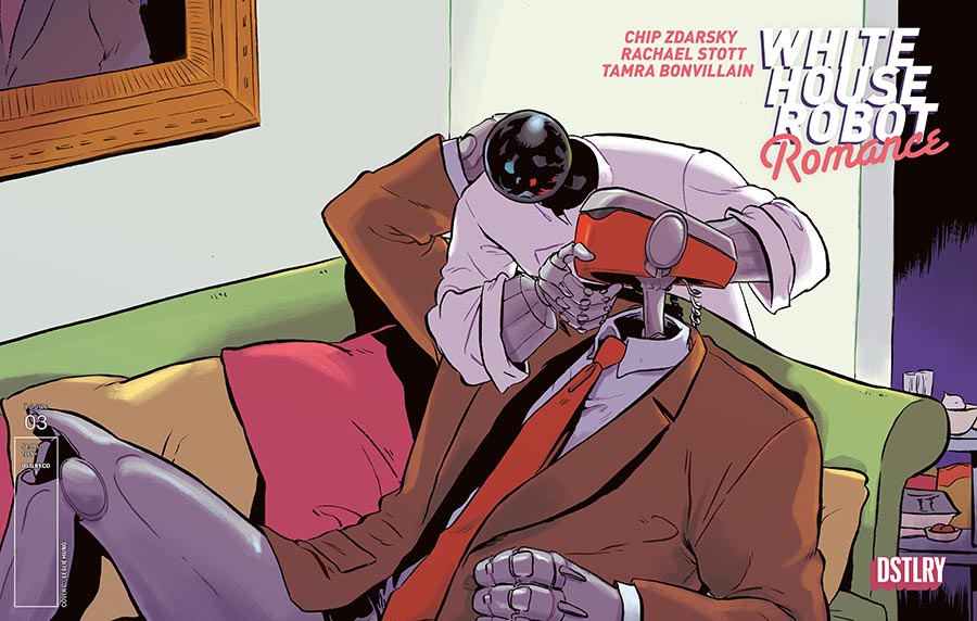 White House Robot Romance #3 Cover C Incentive Leslie Hung Wraparound Variant Cover