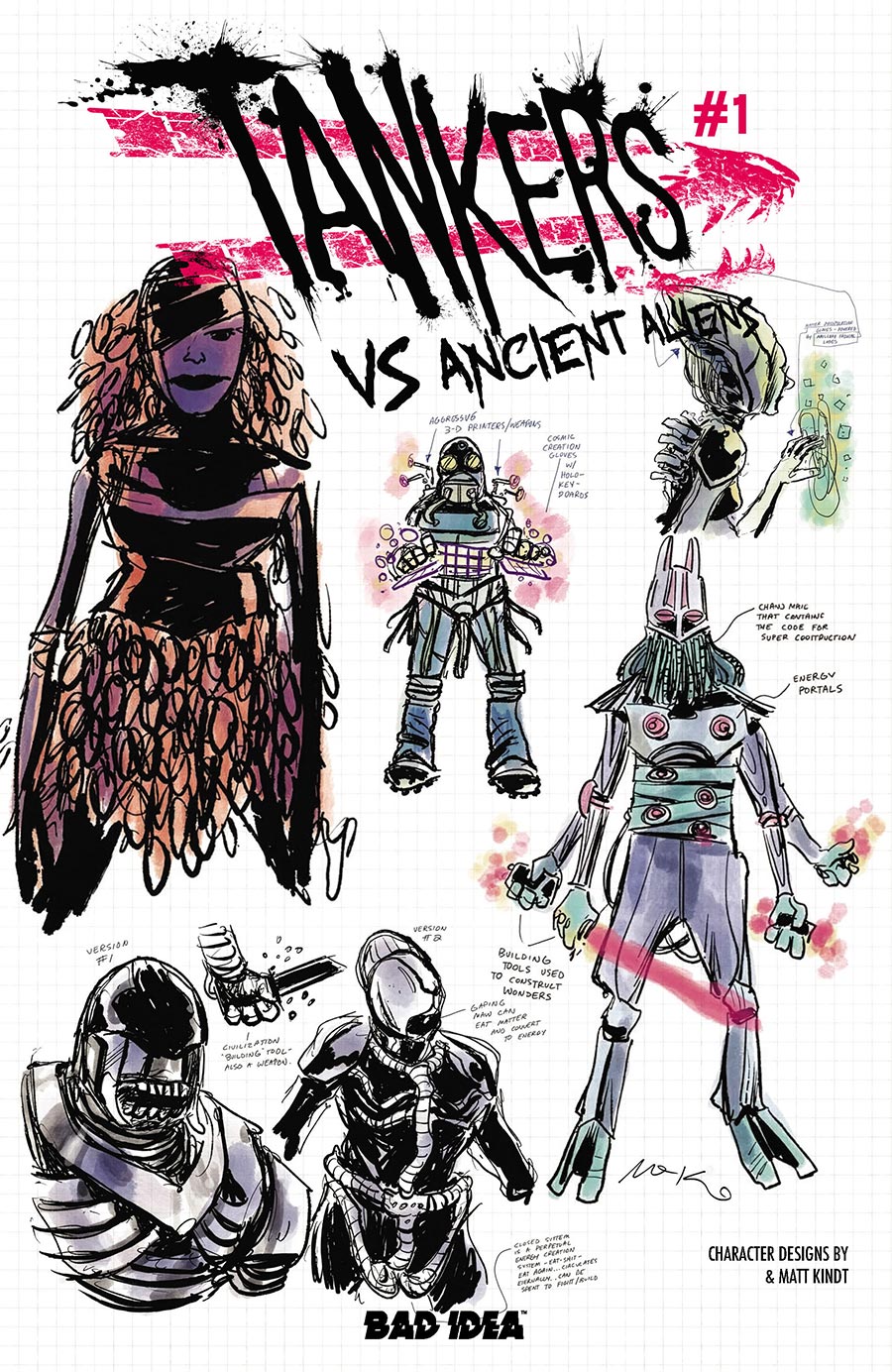 Tankers vs Ancient Aliens #1 Cover F Incentive Matt Kindt Ancient Aliens Design Variant Cover
