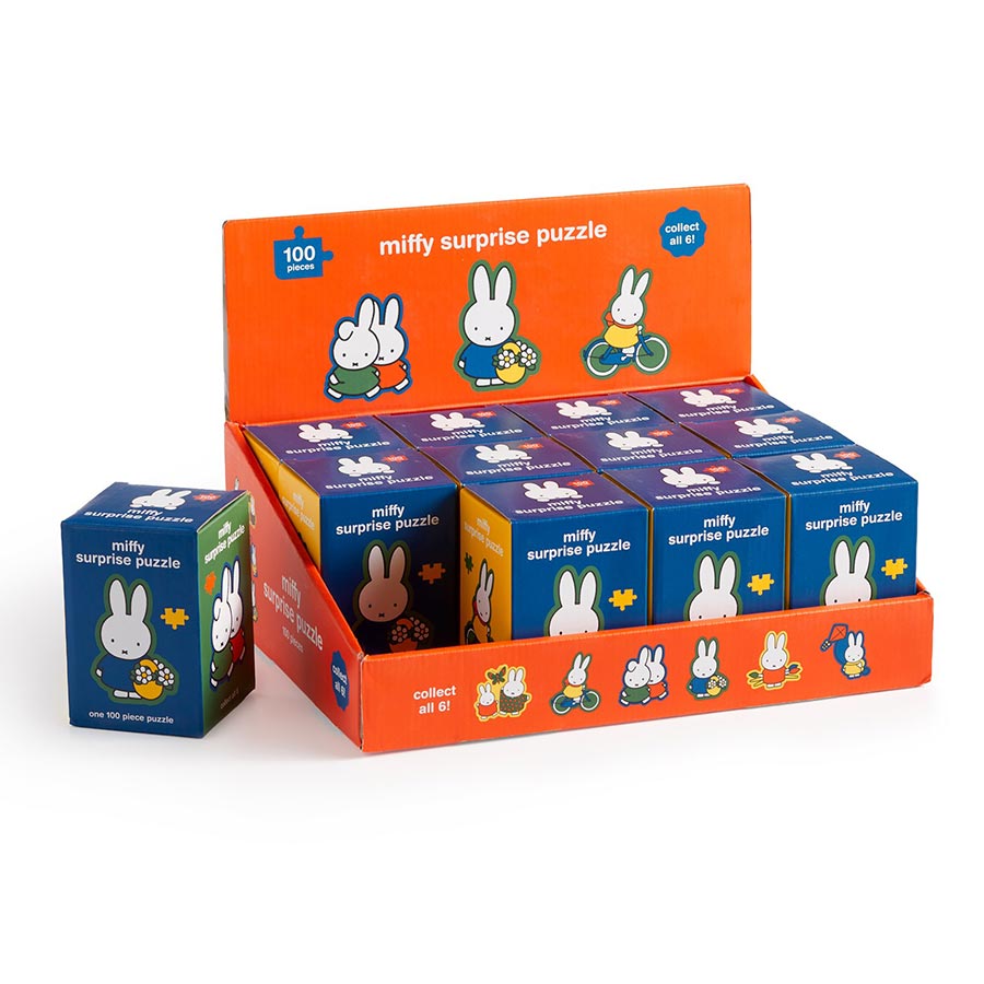 Miffy 100-Piece Surprise Puzzle Blind Mystery Box 12-Piece Display (6 Assorted Designs)