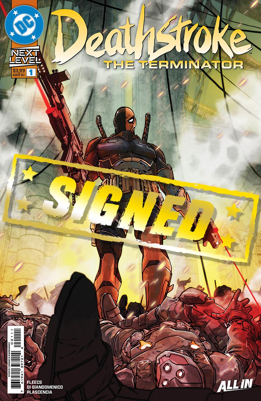 Deathstroke The Terminator Vol 2 #1 Cover H DF Signed By Tony Fleecs