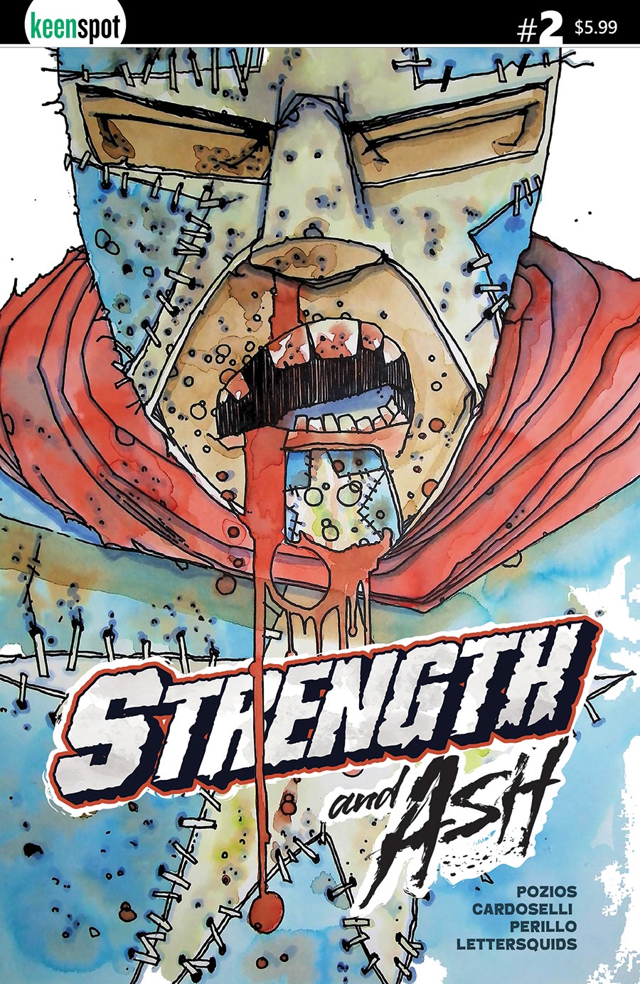 Strength & Ash #2 Cover A Regular Stefano Cardoselli & Francesca Perillo Red White & Blue Cover