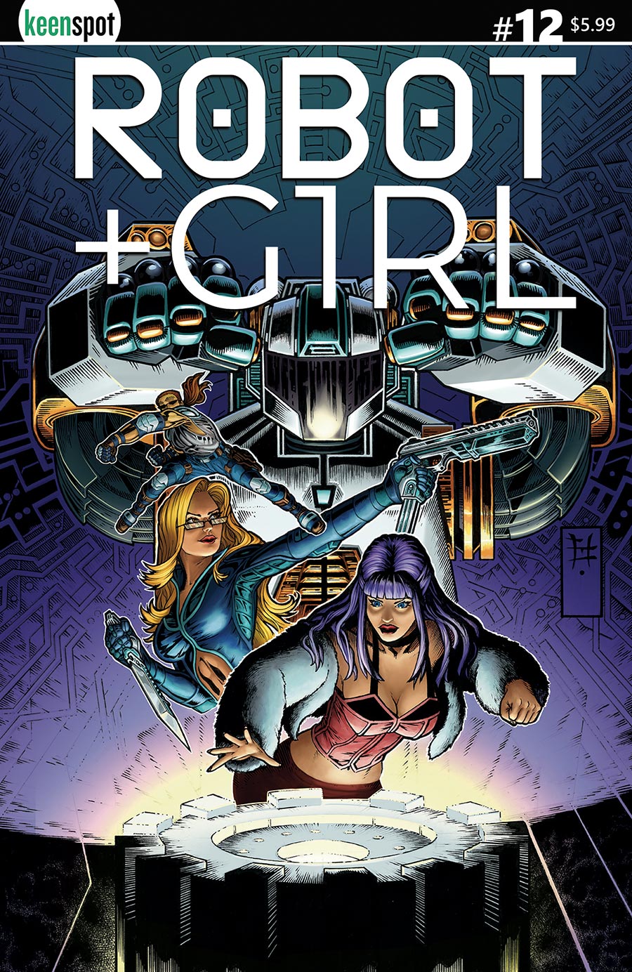 Robot + Girl #12 Cover B Variant Jeffrey Edwards Cover