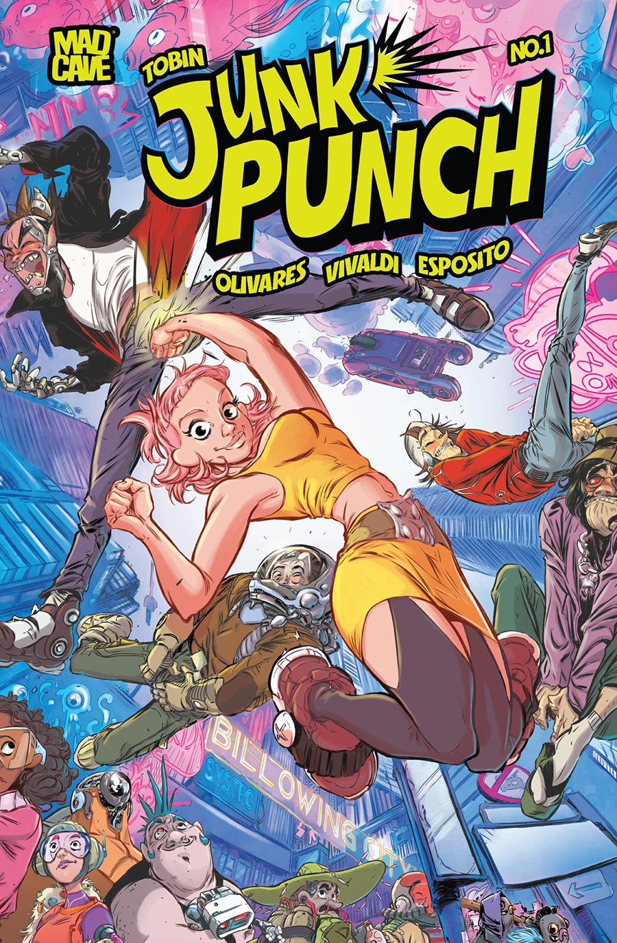 Junk Punch #1 Cover E Variant Carlos Javier Olivares Foil Cover