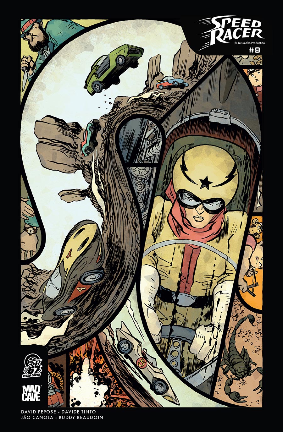 Speed Racer Vol 4 #9 Cover B Variant Jesse Lonergan Retro Connecting Cover