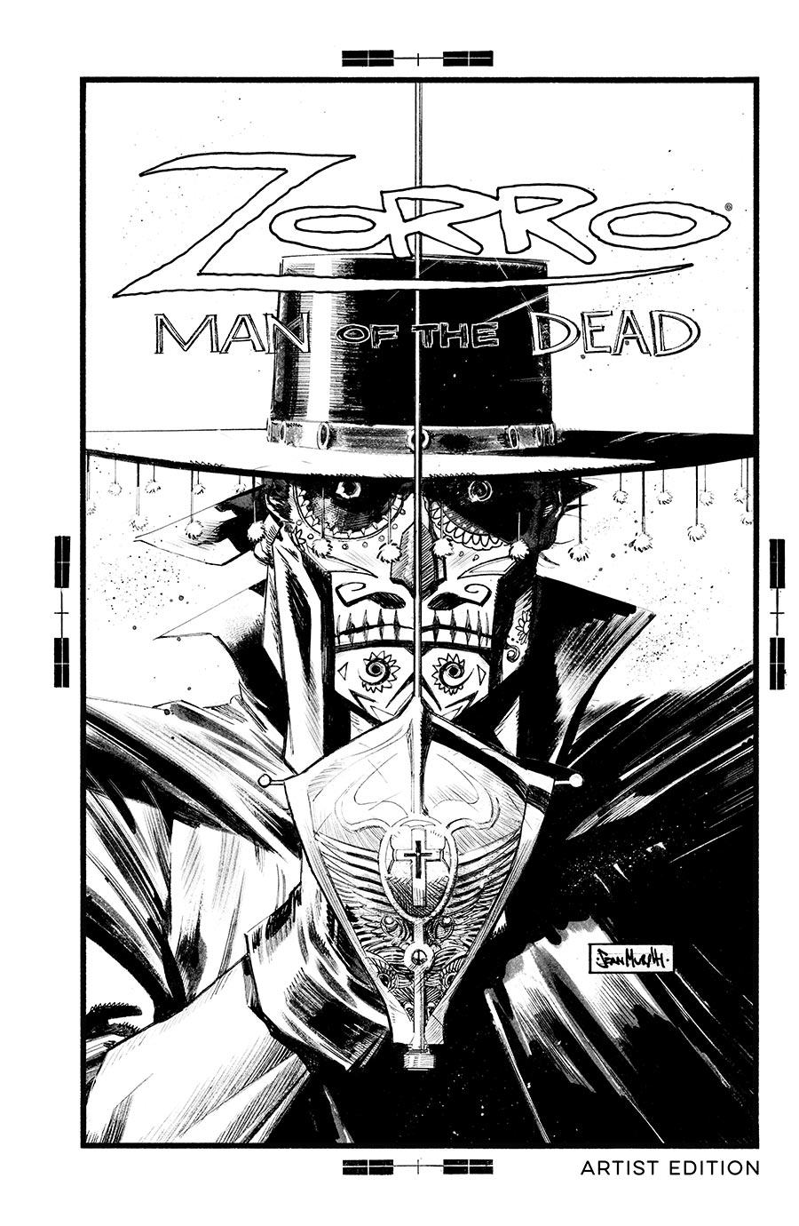 Zorro Man Of The Dead HC Artist Edition Black & White