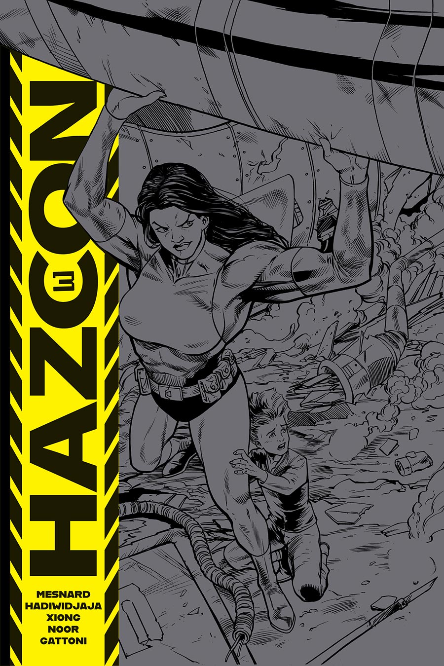 Hazcon #3 Cover D Variant Donny Hadiwidjaja & Ka Xiong Black On Black Embossed UV Unlockable Card Stock Cover