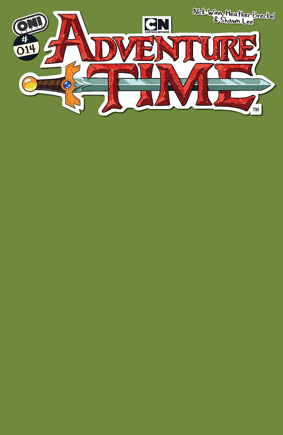 Adventure Time Vol 2 #14 Cover C Variant Betty Grof Green Blank Cover