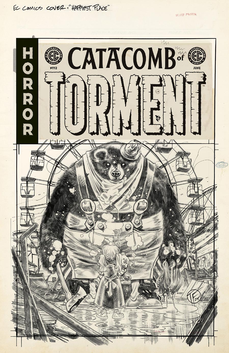 Catacomb Of Torment #12 Cover D Incentive Tom Fowler Black & White Artist Edition Cover (EC Comics)