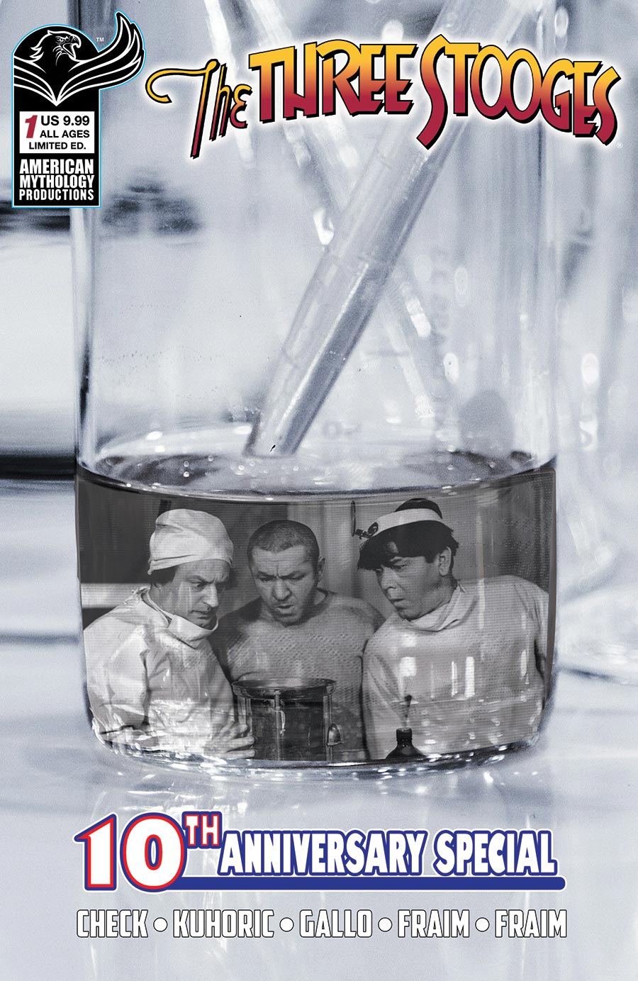 Three Stooges 10th Anniversary Special #1 Cover D Variant Limited Edition Black & White Photo Cover