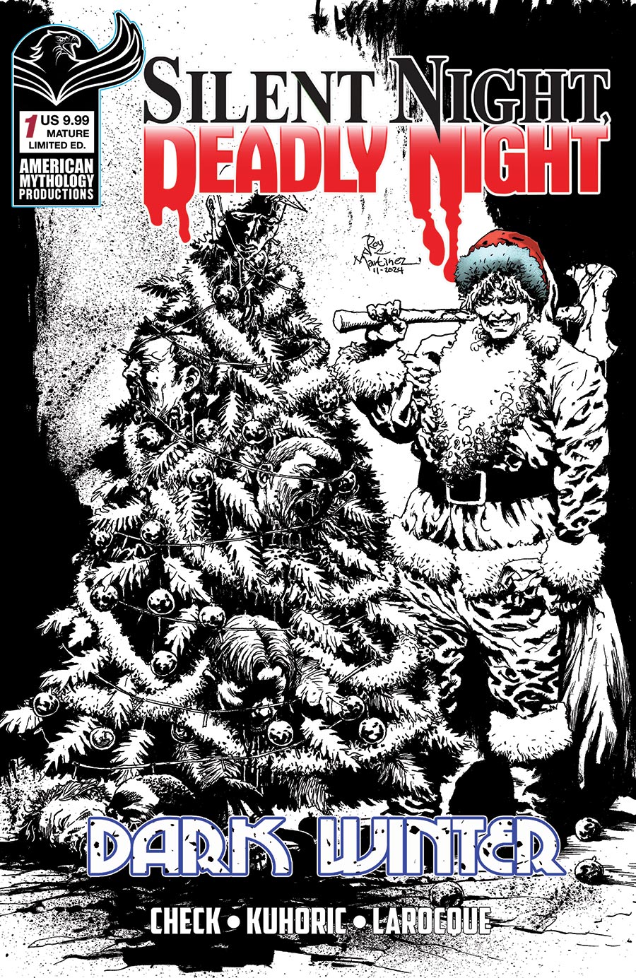Silent Night Deadly Night Dark Winter #1 Cover F Limited Edition Roy Allan Martinez Black & White Cover