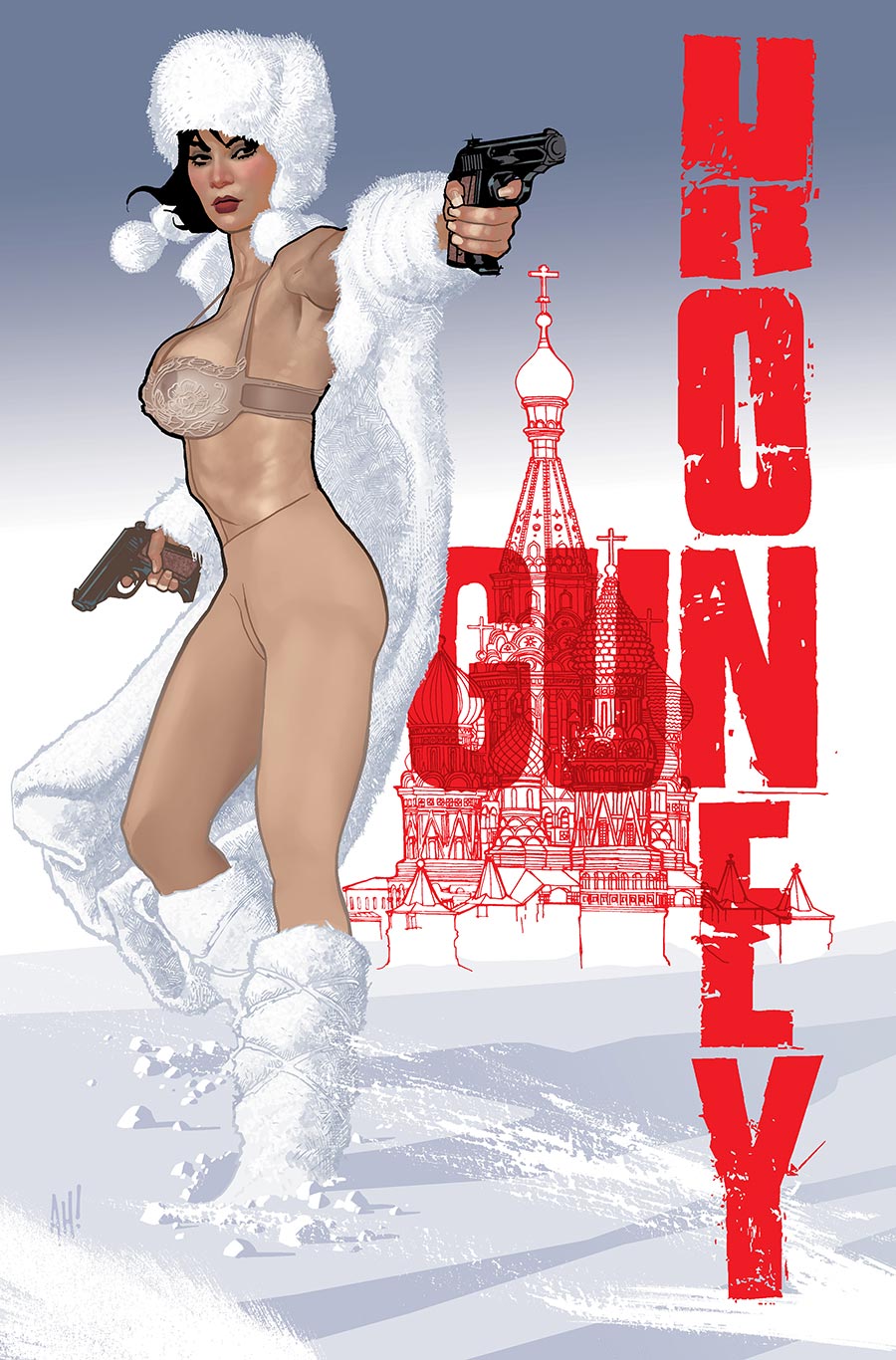 Hard Case Crime Gun Honey Doubles Down #1 Cover I Variant Adam Hughes Foil Cover
